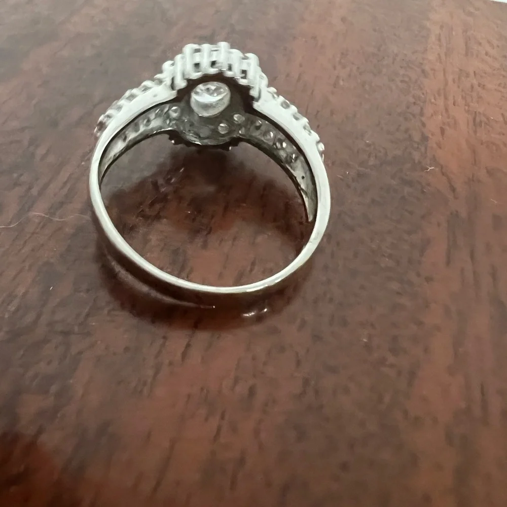 Sterling Silver Ring With Clean Stone .925 Signed NC Women Size 10 Oval - Picture 3 of 16
